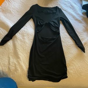 Black detailed dress with cutouts